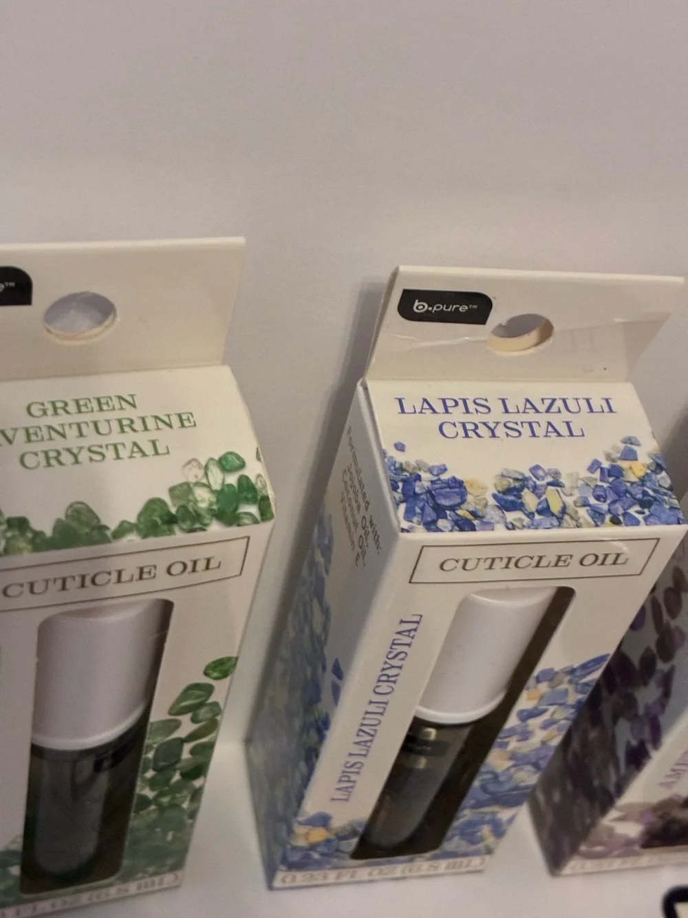 b.Pure Crystals Cuticle Oil & Metallic Nail pens  bundle